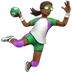 🤾🏾‍♀️ woman playing handball: medium-dark skin tone display on Apple